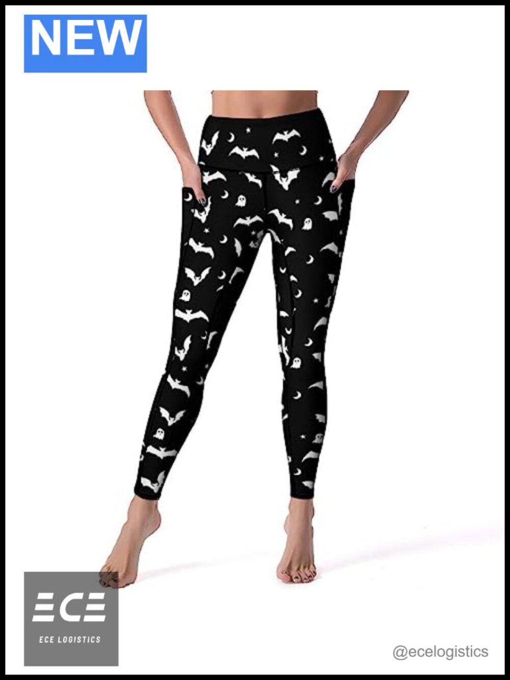 High Waist Tummy Control Yoga Pants with Pockets Ankle Length Leggings